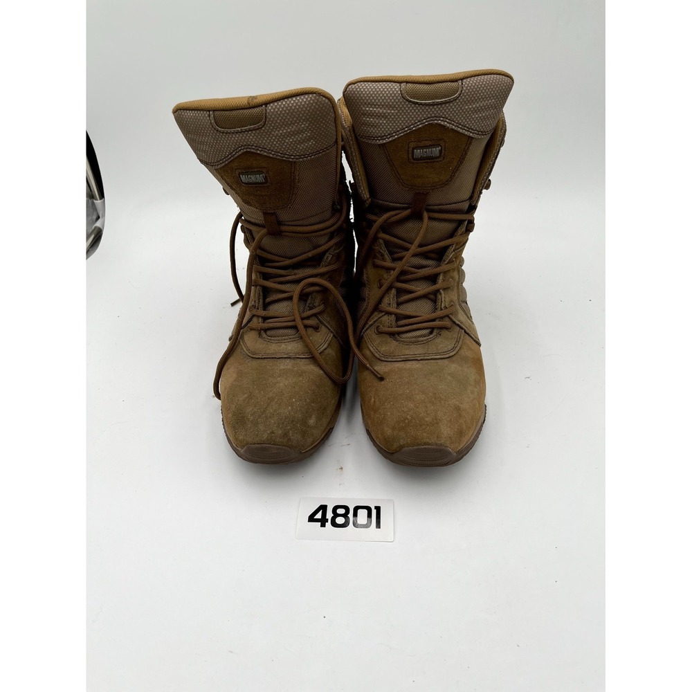 Magnum Response 8.0 7201 Mens 12D Boots Brown Leather Mid-Calf Work Safety Boots